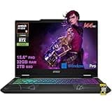 msi Cyborg 15 Gaming AI Laptop 15.6" FHD IPS 144Hz AMD 8-core Ryzen 9 270 (>i9-12950HX) 32GB RAM 2TB SSD GeForce RTX 5060 GDDR7 (Up to 572 AI Tops) RGB Backlit Type-C Win11Pro ICP Hub