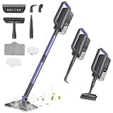 SQKMYSU Steam Mop Cleaner with Detachable Handheld Steamer, 6-in-1 Multi Accessories, 23FT Power Cable, Lightweight,Detachable Steam Mops for sealed Hard Floors, Marble, Stone, Hardwood (Light Purple)