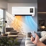 Wall Air Conditioner Portable Wall Mounted Ac Heater Fan, Ductless Mini Cooler with Remote Control, Aire Acondicionado De Pared Compacto for Bedroom Bathroom