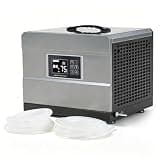 Fnova 70 Pints Commercial Dehumidifier with Pump & Drain Hose, Large Dehumidifier for 1000 Sq. Ft Basements, Crawl Spaces, Industrial & Whole House, Auto Defrost, Washable Filter
