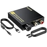 PROZOR DAC Converter 192Khz Digital to Analog Audio Decoder with Volume Control Support 5.1CH DTS Dolly-AC3 Coaxial SPDIF Toslink Optical to RCA Adapter for HDTV Blu-ray DVD PS3 Home Cinema System
