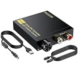 PROZOR DAC Converter 192Khz Digital to Analog Audio Decoder with Volume Control Support 5.1CH DTS Dolly-AC3 Coaxial SPDIF Toslink Optical to RCA Adapter for HDTV Blu-ray DVD PS3 Home Cinema System