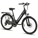 ZDZA Electric Bike, 1000W Peak Motor, 26” E Bike for Adults, 60 Miles Range & 22 Mph Ebike, Electric Bicycle for Commute, 7 Speed & Step-Thru Bike