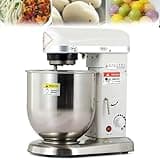 GSHSHOU Commercial Food Mixer 500W,3-Speed Adjustable,Electric Dough Mixer with Stainless Steel Bowl for Bakery Pizzeria 5L