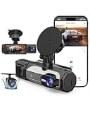Dash Cam Front and Rear, 1080P Dash Camera for Cars, 3 Channel Car Camera Front Rear and Inside/Back with 32GB Card 5G Wireless WiFi, Loop Recording, Night Vision, HDR, G-Sensor, 24Hr Parking