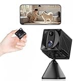 SUJTKZL 4K HD WiFi Mini Camera for Indoor Security 100-Day Battery with App Control Motion Detection & Night Vision Wireless Rechargeable Pet Camera for Home/Office 24/7 Cycle Save 2025 Upgraded