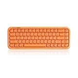 TISHLED 75% 68 Key Tri-Mode RGB Keyboard, 2.4G Wireless Bluetooth 5.0 USB-C Wired, Double Layer Translucent Keycaps, Ergonomic Design, Long Battery Life, Silicone Membrane Switches, Orange
