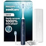 Philips Sonicare 5950 Rechargeable Electric Toothbrush, 2 Brush Heads, Navy