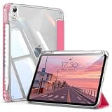 Lsmmpoba Case for iPad (A16) 11th Generation 11 Inch 2025, iPad 10th Generation 10.9 Inch 2022 with Pencil Holder, Clear Back Shell Shockproof Cover, Auto Wake/Sleep, Watermelon