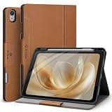 Antbox Case for iPad Air 11-inch M4/M3/M2 (2026/2025/2024), iPad Air 5th/4th Generation 10.9'' Vegan Leather with Pencil Holder Typing Angle Auto Sleep/Wake Muti-Stand (Tan)