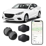 2 Pack GPS Tracker for Vehicles No Subscription Real Time Global Tracking Devices Cars Hidden Car Tracker Work with Apple Find My(iOS Only)Magnetic Case Waterproof No Monthly Fee or SIM Card Required