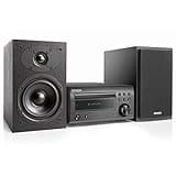Denon D-M41 Home Theater Mini Amplifier and Bookshelf Speaker Pair - Compact HiFi CD Stereo System with Speakers, FM/AM Tuner, Wireless Bluetooth Amplifier | Perfect for Small Rooms and Home Cinema