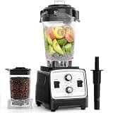 Blenders For Kitchen With 1800W Motor, 68Oz. Extra Large Capacity, 2-in-1 Blender & Grinder Combo, BPA-Free Countertop Professional Blender For Smoothies, Ice Crush, Frozen Drinks, Silver