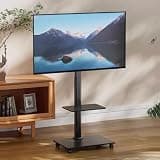 Mobile TV Cart for 32-70 Inch TVs, Height Adjustable, Tilt, 360° Swivel