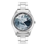 NTVOWPZO Three-Hand Analog Stainless Steel Watches for Men Easy Reader