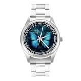 NTVOWPZO Three-Hand Analog Stainless Steel Watches for Men Easy Reader