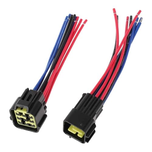A ABSOPRO 1 Pair 9 Pins 16AWG Wire Connector Adapter Pigtail 3.94inch Long Waterproof Electrical Car Auto Wire Connector