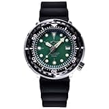 LURCAN Heimdallr Series Luxurious Men's Automatic Diver Dress Watch NH35A Movement 200m Waterproof Mechanical Wristwatch with Sapphire Crystal and C3 Super Luminous (Green, Rubber)