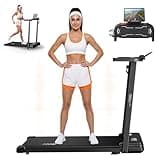 Walking Pad with Desk and Handle Bar, 2.5HP Walking Pad with Incline for Home Office, 4 in 1 Walking Pad with Vibration Plates,220lbs Capacity Portable Walking Vibration Pad