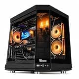 HYPER CYBER Darkness Gaming PC Desktop Computer, AMD Ryzen 7 7800X3D, GeForce RTX 5070, 32GB DDR5, 2TB SSD, 360 LCD Liquid Cooler Black, Windows 11 Home, RGB Lighting, Ready to Use