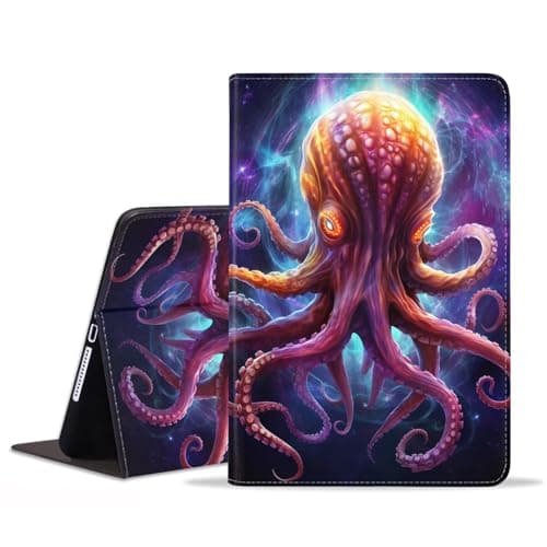 BXIKEOPIU Case for iPad Mini 7 (A17 Pro) 2024 & iPad Mini 6 2021, Slim PU Leather Stand Folio Cover with Auto Wake Sleep for iPad Mini 7th/6th Generation 8.3 Inch, Octopus