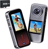 Xilecam Action Camera Dual Screen Sports Camera 32GB Card,Support Rain Protection with 2 X1350mAh Batteries and Multi-Function Accessory（Metallic Gray）