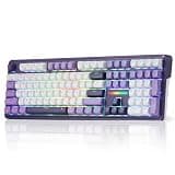 Redragon K745 PRO Wireless Gasket RGB Gaming Keyboard, 108 Keys Mechanical Keyboard w/Extra 4 Hotkeys, Hot-Swap Socket, 5-Layer Noise Dampening, See-Through Round PBT Keycaps, Mint Mambo Switch