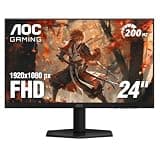 AOC 24G42HE 24 inch Gaming Monitor 1920x1080 200Hz, IPS Panel, Console Gaming Ready, Full HD, 3-Sided Frameless, 1x HDMI 2.0, 1x Display Port, 3-Year Zero-Bright-Dot