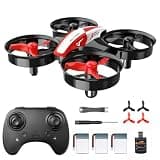 Holy Stone Mini Drone for Kids and Beginners RC Nano Quadcopter Indoor Small Helicopter Plane with Auto Hovering, 3D Flips, Headless Mode and 3 Batteries, Great Gift Toy for Boys and Girls, HS210 Red