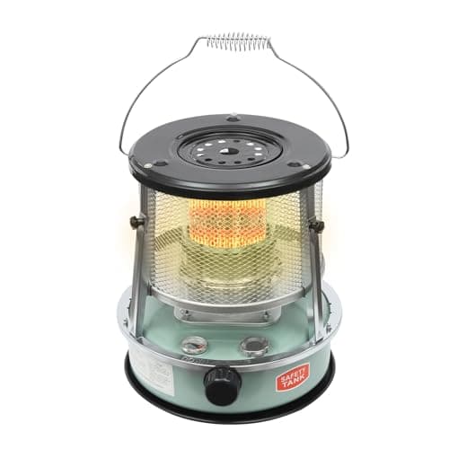 9000 BTU Portable Kerosene Heater with Fuel Gauge, Non Electric Low Consumption Kerosene Space Heater for Indoor, Outdoor, Camping, Garage, Emergency Heating, Tent, Patio