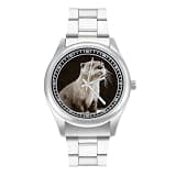 FodPand Analog Men Stainless Steel Band Watch Big Face Silver Wristwatch
