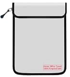 10.24"x13.78" Silver Lipo Safe Bag with Fireproof Zipper Fireproof Edge Wrapping Fireproof Wire,Home Office Travel Fireproof Safe Storage for Cash Valuables Jewelry Passport Power Bank Lipo Battery