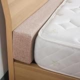 Bed Gap Filler Beige Bed Gap Filler Wall Side for Dorm Room, Rectangle Headboard Footboard, Guard Mattress Extender