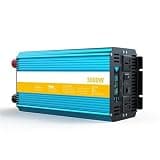 CHMBHIKNBC Inverter DC 12V 24V to AC 220V 3000W 4000W 6000W 8000W Car Power Inverter Pure Sine Wave Transformer Backup(1500W 3000W,12V,220V(60HZ))