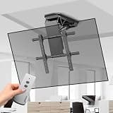 Motorized TV Mount for 50-90 Inch TVs, Hidden Drop Down Lift with Remote Control, Auto Lifting Ceiling Mount, Adjustable TV Stand with Switch Control
