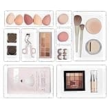 Vtopmart 10 Pcs Makeup Drawer Organizer Bins Set, 4 Size Plastic Makeup and Vanity Organizer Trays, Clear Acrylic Vanity Storage Containers for Cosmetics, Toiletries, Jewelry, Gadgets, Office Supply