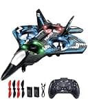 JoyRapt Drones for Kids Form RC Plane, Remote Control Airplane, Aircrafts Toys for Boys, Jet Helicopter Drones with LED Lights 360° Flip, Gifts for 6 8 10 Year Old Boys, 2 Rechargeable Batteries