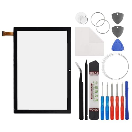 E-yiiviil Front Glass Touch Panel Digitizer (Without LCD Display) Compatible with Vastking KingPad K10 Tablet TP Touch 10.1 inch with Tools
