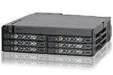 ICY DOCK 6 Bay 2.5 SAS/SATA SSD/HDD & Ultra Slim Optical Disk Drive CD DVD ROM Backplane Enclosure for External 5.25" Bay | ToughArmor MB606SPO-B
