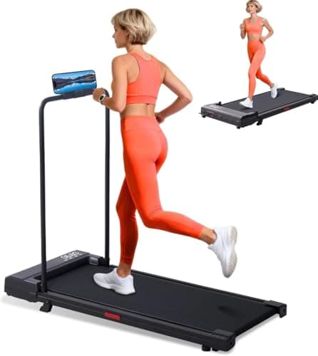 Walking Pad Treadmill for Home with Removable Handle & Remote Control Mini Running Portable Electric Machine Adjustable Slim Compact with Modes for Office Small Spaces