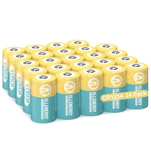 ALLENERGY CR123A 3V Lithium Battery CR17345 3 Volt 123A Batteries 24 Pack High Capacity, 10 Years Shelf Life