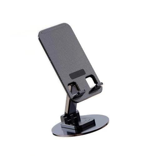 rotatable Black Phone Stand, stably Holds Your Phone or Tablet