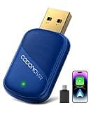 Mini Wireless CarPlay Adapter for Apple iPhone - Wired to Wireless Converter, 5GHz WiFi Zero-Lag Dongle, Stable Auto-Connect, Gold-Plated USB-A/C for All Wired CarPlay Cars 2016+, Plug & Play