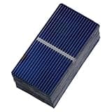 Hosrivae 100 Pack for mini Solar Cells 0.5V 400mA 52x26mm Polycrystalline Silicon Panel for DIY for battery Charger Toys Lights Outdoor Energy Supply Kit Blue
