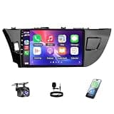 Car Radio Stereo for Toyota Corolla 2015, 10.1 inch Touch Screen Stereo with Wireless Carplay/Android Auto,4 Core 64G ROM, EQ DSP, Bluetooth, FM/RDS Radio and AHD Backup Camera