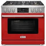 KOSTCH 36" Professional Natural Gas Range with LP Convertible Kit (Red)