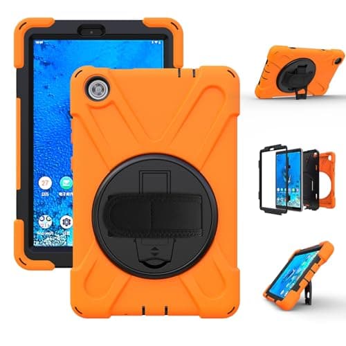 Anti-Yellowing Tablet Cover Compatible with Lenovo Tab M8 8" TB-8505X/8505F/8506F, 2019/2021 3rd/2nd Gen Case, Heavy Duty Sturdy Shockproof Fall Protective Case Cover with Shoulder Strap Protective