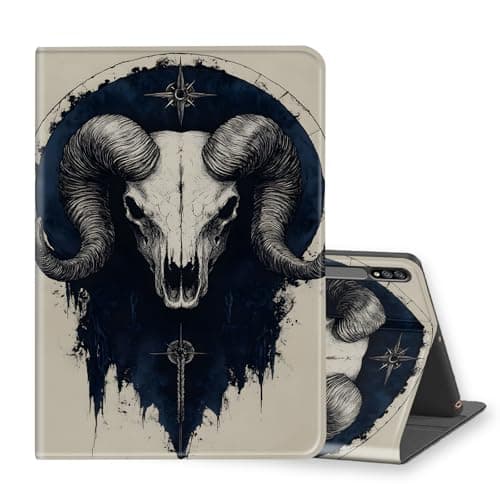 VOGDMKJG Stand Case for Samsung Galaxy Tab 11-Inch S8 2022 Release/S7 2020 Release - Auto Sleep/Wake Multi-Angle View Protective Tablet Cover for Girl Boy Business Travel Goat Skull