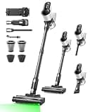 SVHT Cordless Vacuum Cleaner, 500W 45KPA 50Mins Stick Vacuum Cleaners for Home with LED Light, Self-Standing, Anti-Tangle Brush & 1.6L Dust Cup, Lightweight Vacuum for Pet Hair, Carpets, Hard Floors