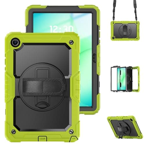 for Samsung Galaxy Tab A11+ SM-X230 X236 11.0" Tablet Case 3-Layer Drop Proof Protective Cover with Built-in Screen Protector, Adjustable Hand/Shoulder Strap & Pen Holder - O
